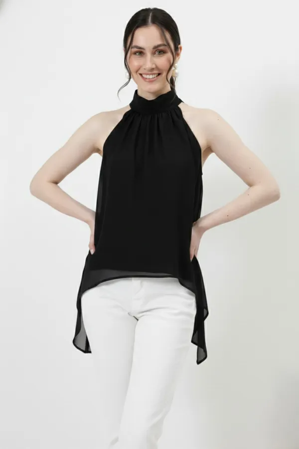 Black_Halter_Neck_Tie-Up_Asymmetrical_Top_For_Women