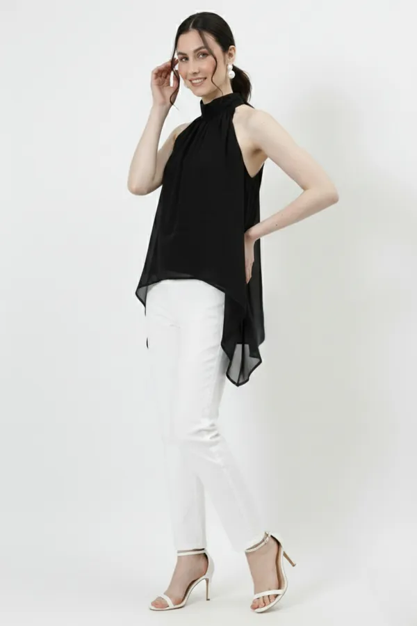 Black_Halter_Neck_Tie-Up_Asymmetrical_Top_For_Women