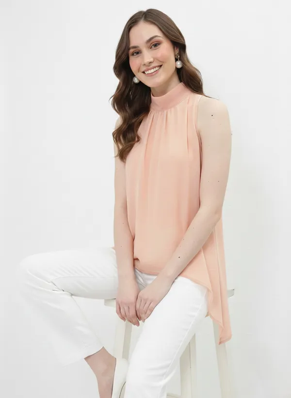 Peach_Halter_Neck_Tie-Up_Asymmetrical_Top_For_Women