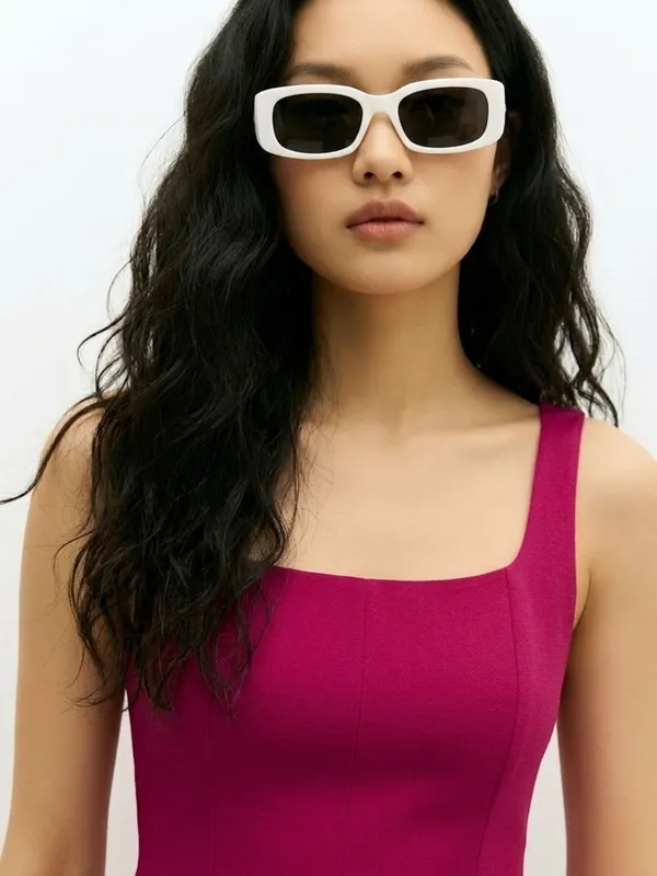 Fuchsia_Square_Neck_Sleeveless_Peplum_Top_For_Women
