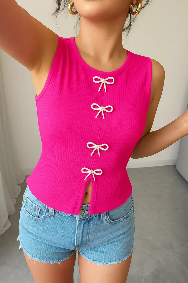 Fuchsia_Premium_Rhinestone_Embellished_Top_For_Women