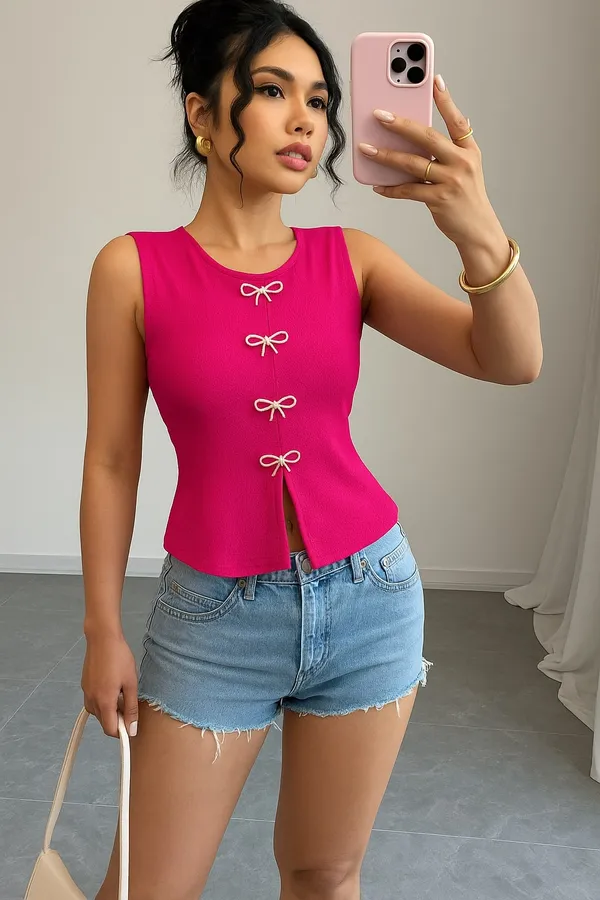 Fuchsia_Premium_Rhinestone_Embellished_Top_For_Women