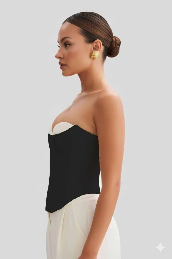 Black_Premium_Colorblocked_Top_For_Women