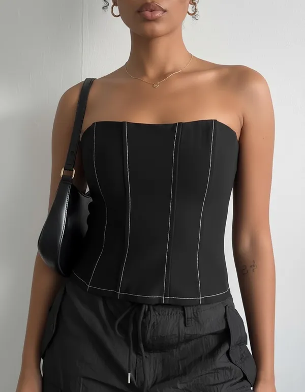 Black_Premium_Co-Ord_Set_Tube_Top_For_Women
