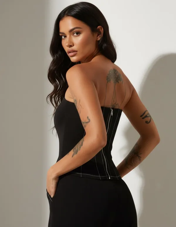 Black_Premium_Co-Ord_Set_Tube_Top_For_Women