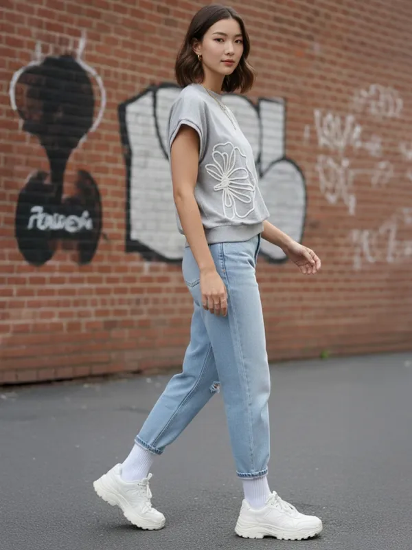 Grey_Embroidered_Oversized_Top