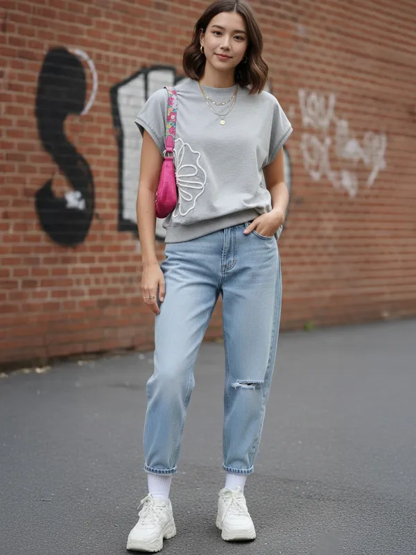 Grey_Embroidered_Oversized_Top