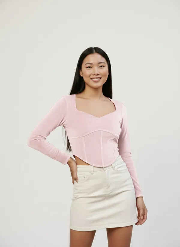 Women_Peach_Corset_Top