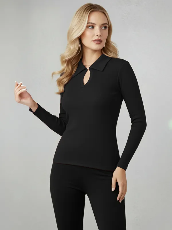 Black_Cutout_Solid_Ribbed_Top