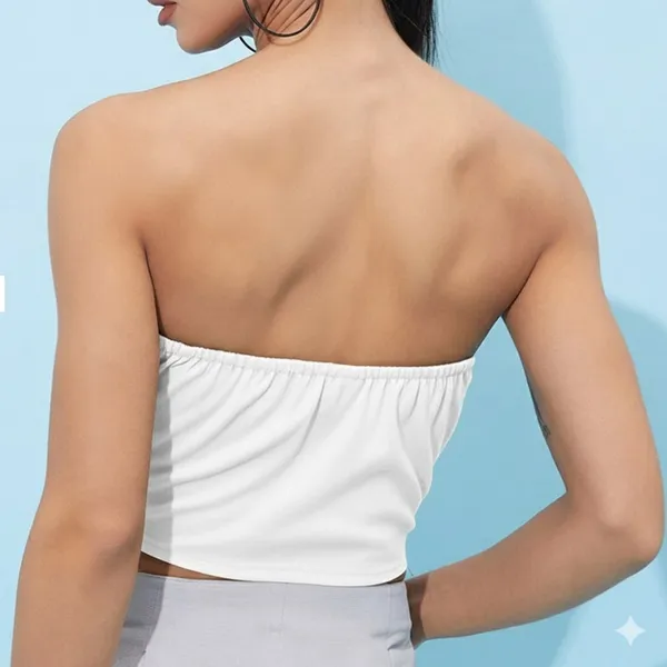 White_Premium_Colorblocked_Top_For_Women