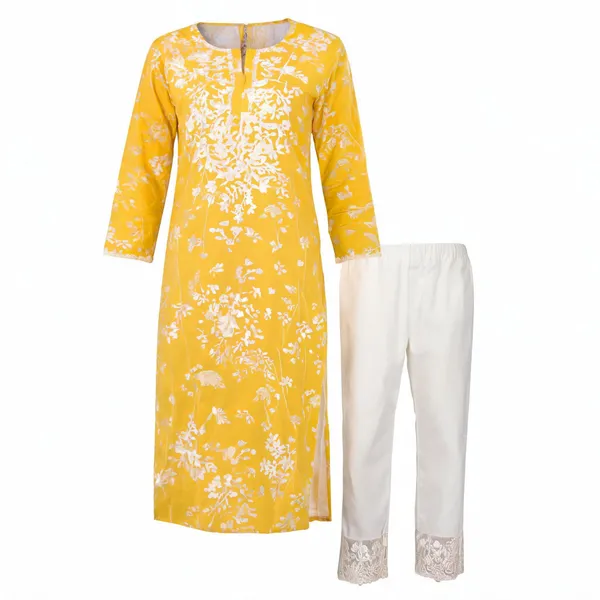 Yellow_Cotton_Straight_Kurta_Set_For_Women