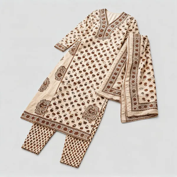 Beige_Cotton_Straight_Printed_Kurta_Set_For_Women