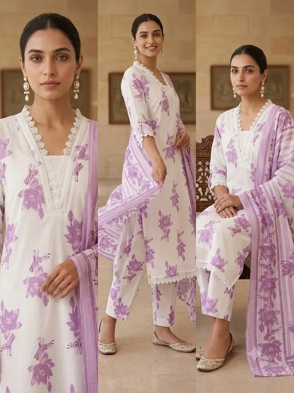 White_Cotton_Straight_Kurta_Set_For_Women