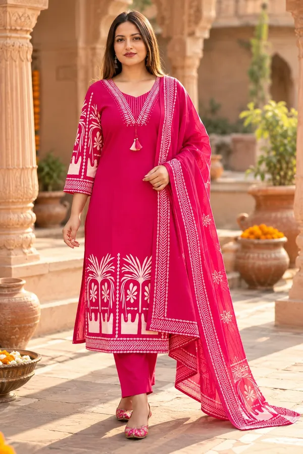 Women’s_Printed_Pink_Kurta_Pant_Dupatta_Set_|_3_Piece_Ethnic_Suit_Set