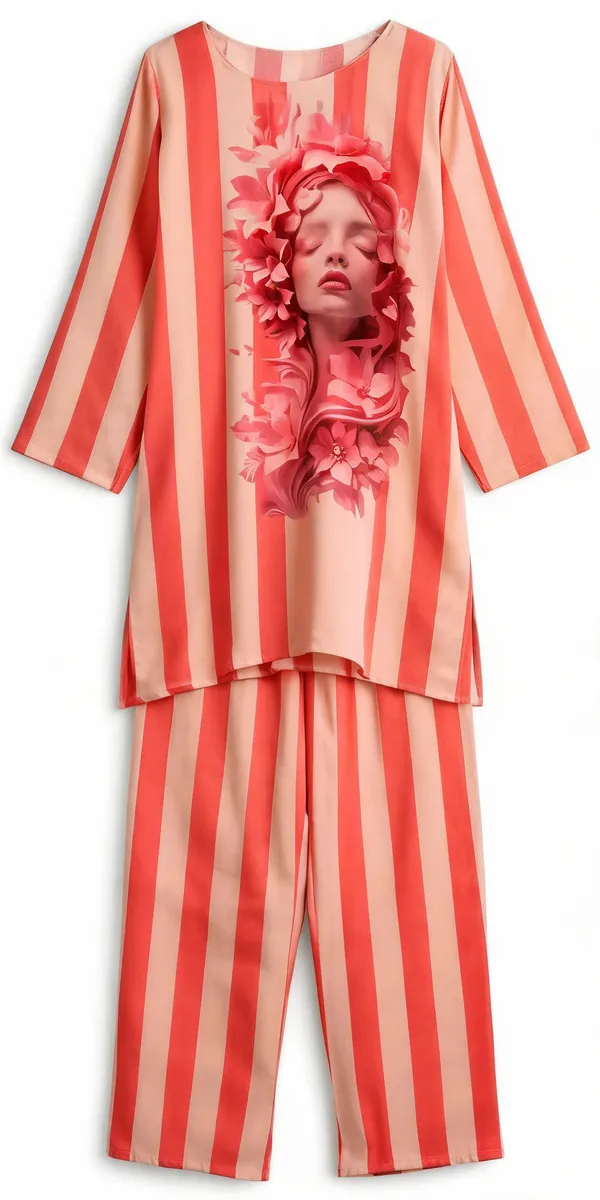 Coral_Japanese_Crepe_Straight_Kurta_Pant_Set_For_Women