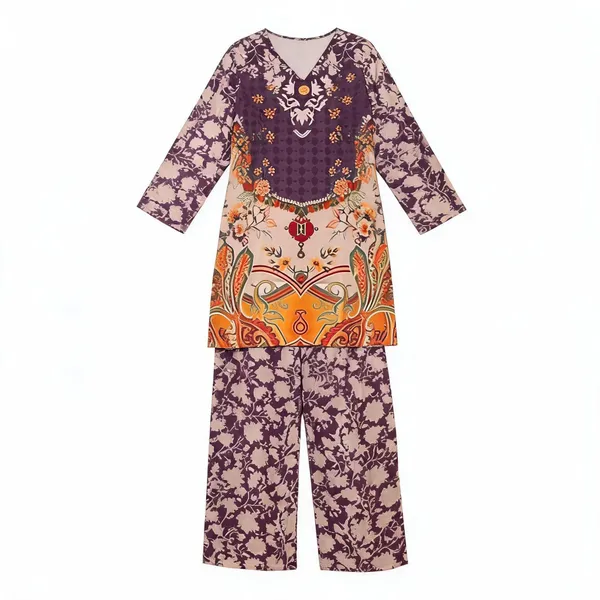 Purple_Imported_Rayon_Straight_Kurta_Palazzo_Set_For_Women