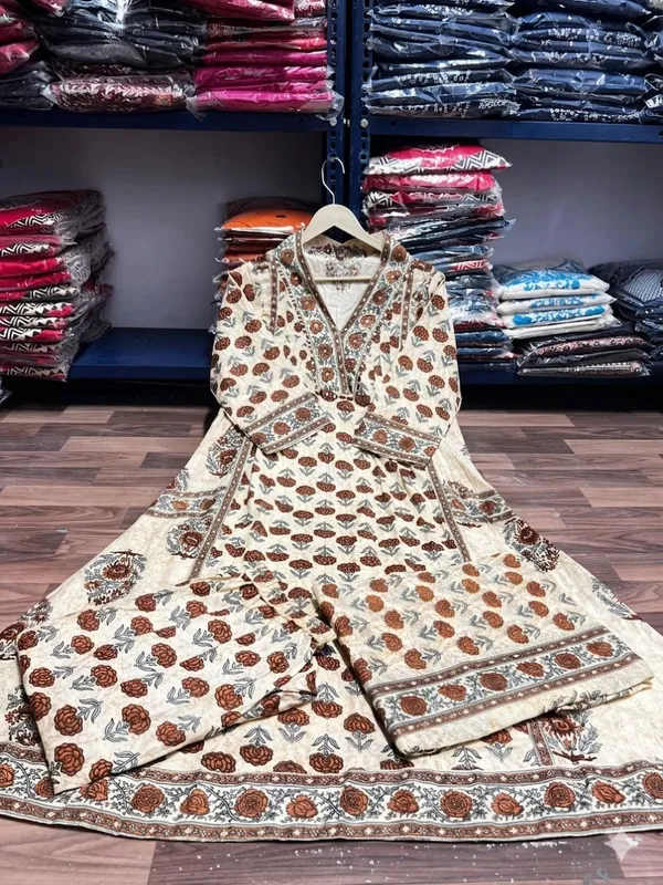 Beige_Cotton_Straight_Printed_Kurta_Set_For_Women