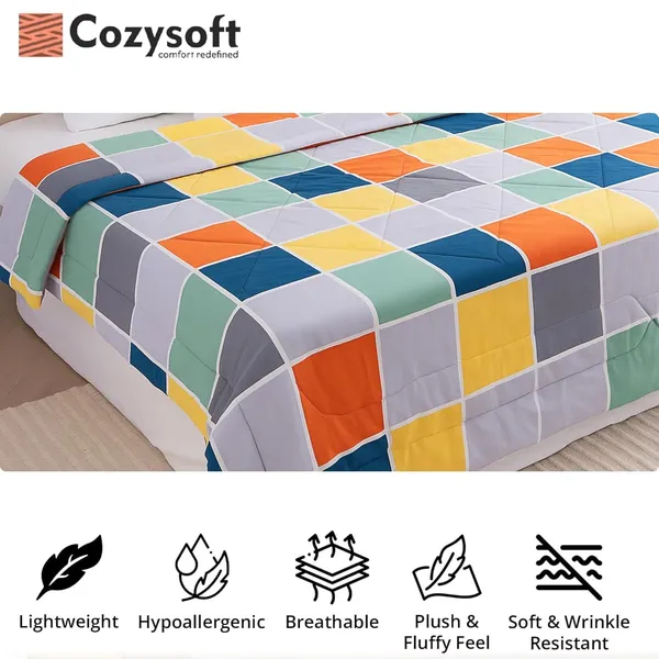 Harmony_Check_Ultra_Soft_Microfiber_Reversible_Double_Bed_AC_Comforter_Set_220_GSM_