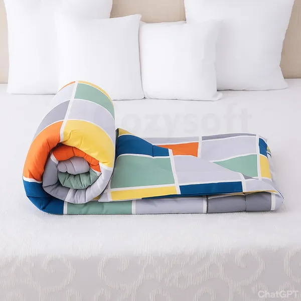 Harmony_Check_Ultra_Soft_Microfiber_Reversible_Double_Bed_AC_Comforter_Set_220_GSM_