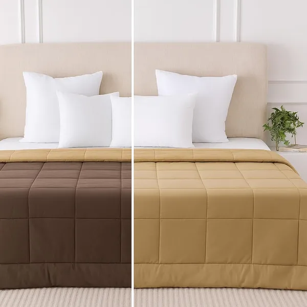 Coffee_&_Camel_Ultra_Soft_Microfiber_Reversible_Double_Bed_AC_Comforter_Set_220_GSM_