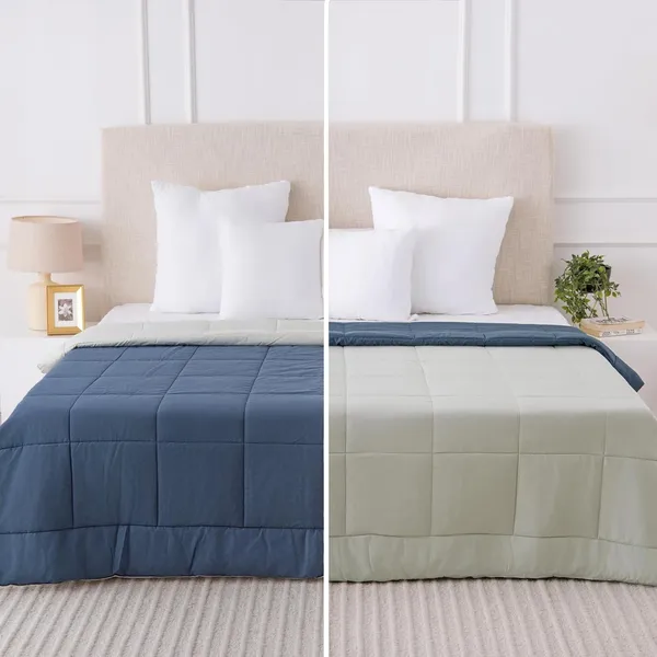 Sea_&_Sage_Green_Ultra_Soft_Microfiber_Reversible_Double_Bed_AC_Comforter_Set_220_GSM_
