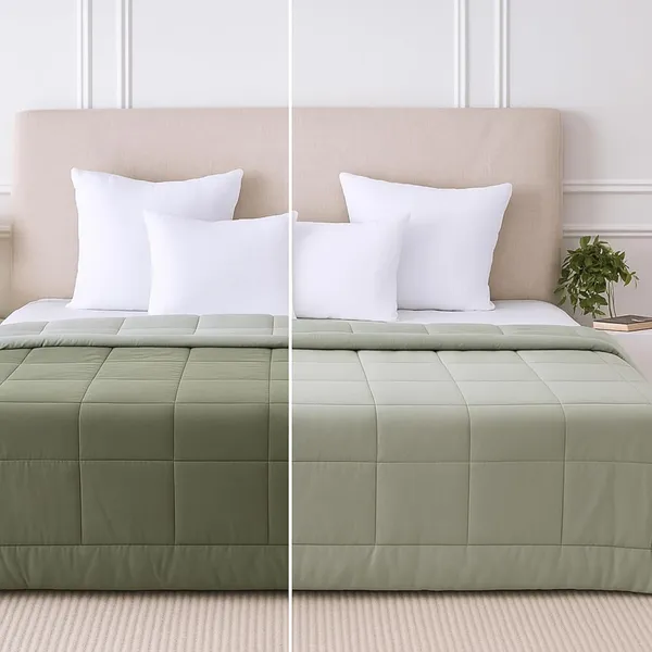 Olive_&_Sage_Green_Ultra_Soft_Microfiber_Reversible_Double_Bed_AC_Comforter_Set_220_GSM_