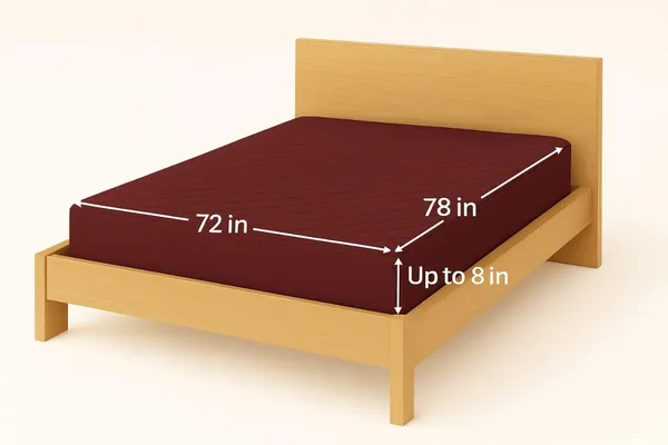 Maroon_Cotton_Quilted_Waterproof_Mattress_Protector_Breathable_Hypoallergenic_Noiseless_Ultra_Soft_Fitted_Mattress_Topper
