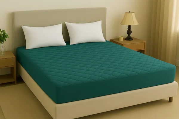 Green_Ultra_Soft_Waterproof_Fitted_Mattress_Protector_Breathable_Hypoallergenic_Noiseless_