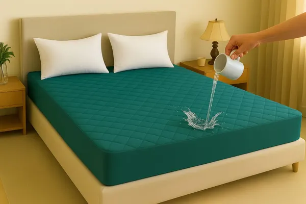 Green_Ultra_Soft_Waterproof_Fitted_Mattress_Protector_Breathable_Hypoallergenic_Noiseless_