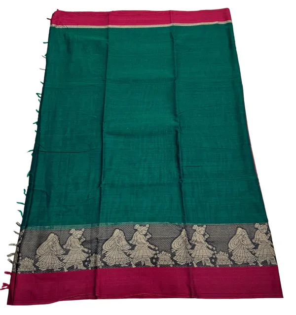 Green_Agni_Border_Pure_Narayanpet_100%_Cotton_Saree_For_Women