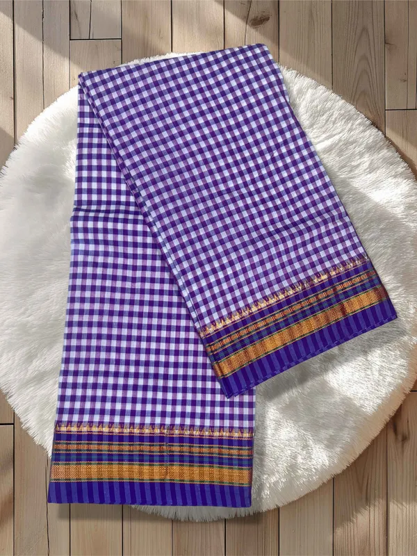 Cheqs_design_cotton_saree_with_chit_pallu