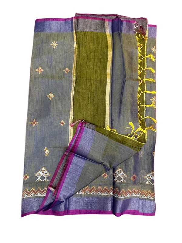 Mehendi_Cotton_Kasuti_Work_Saree_For_Women