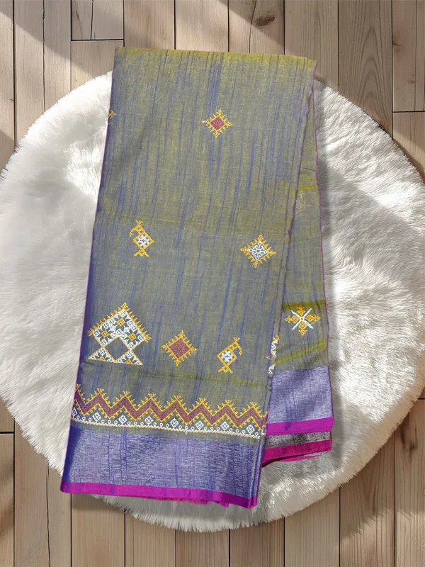 Mehendi_Cotton_Kasuti_Work_Saree_For_Women