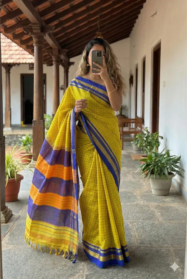 Mehendi_Cotton_Star_Plus_Design_Mehendi_Colour_Saree_For_Women