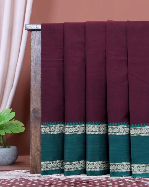 Double_colour_border__Pure_Narayanpet__cotton__saree_100%
