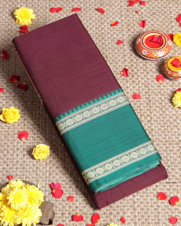 Double_colour_border__Pure_Narayanpet__cotton__saree_100%