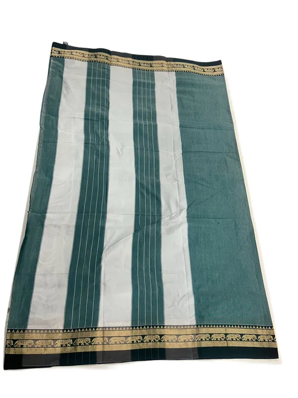 Elephant_Border_Mercerised_Cotton_Saree_–_Small_Border_–_6.20_m