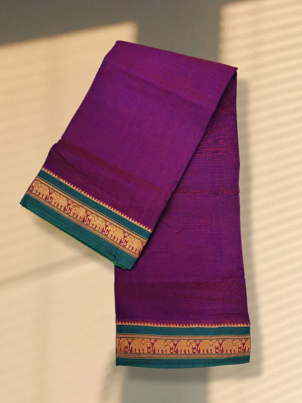 Elephant_border_cotton_saree_✨