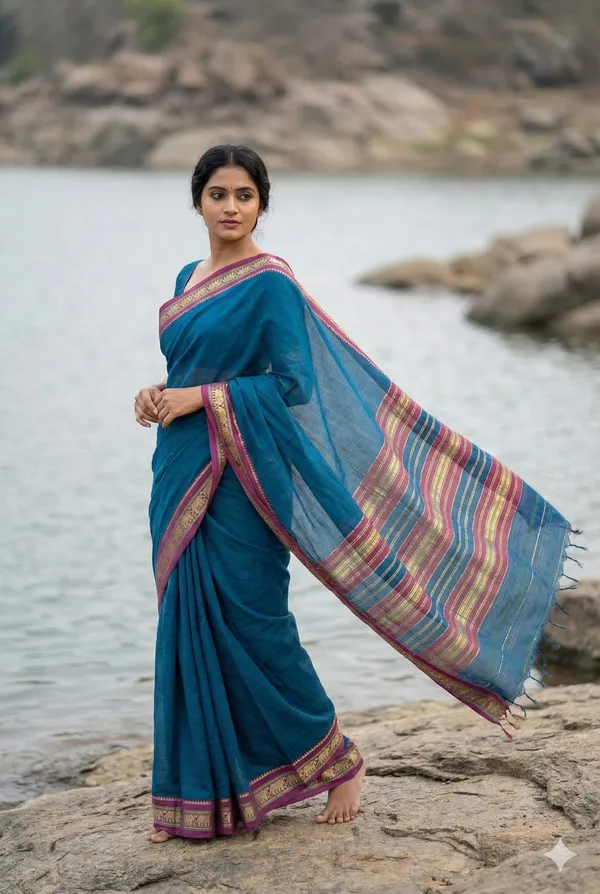 Elephant_border_pure_cotton_saree_wid_2/100_yarn