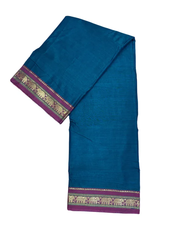 Elephant_border_pure_cotton_saree_wid_2/100_yarn