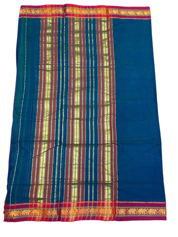 Elephant_border_pure_cotton_saree_wid_2/100_yarn