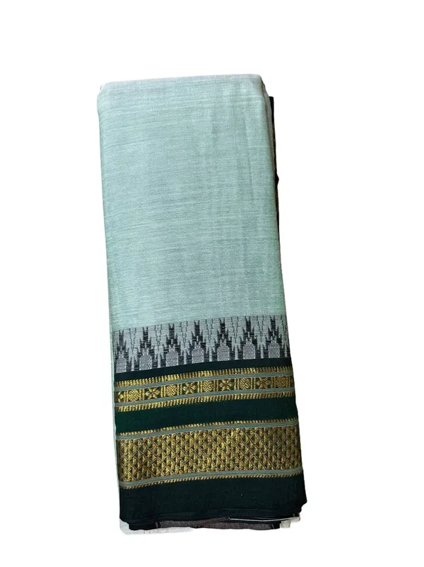 Light_Cream_G_M_Temple_Border_Saree_For_Women