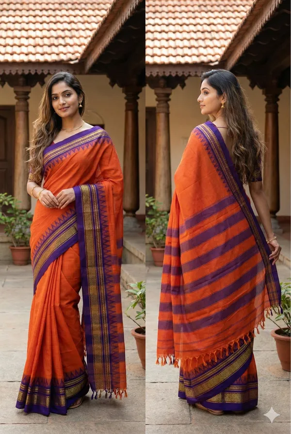 Gm_temple_Pure_Narayanpet__cotton__saree_100%
