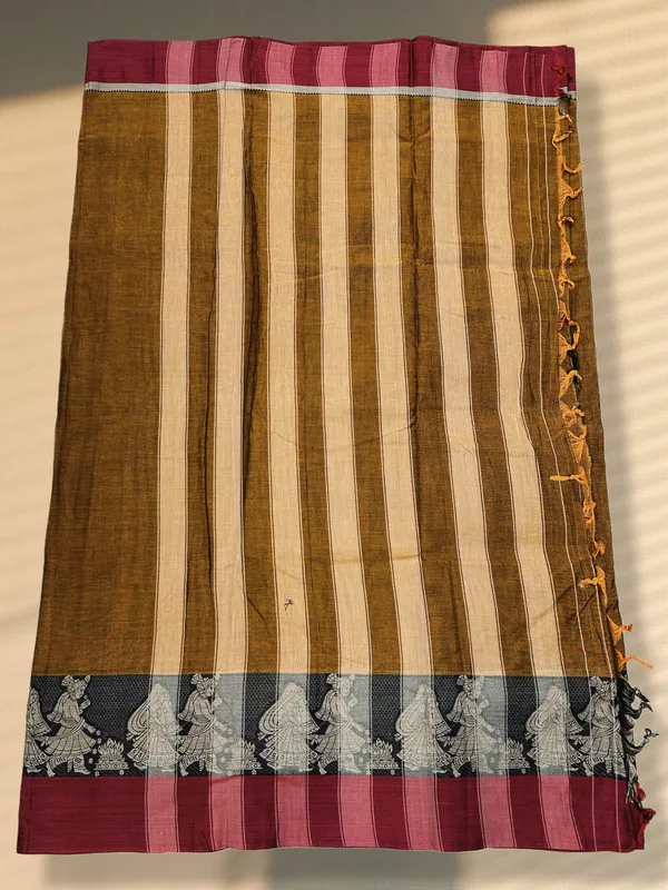 Golden_Agni_Border_Pure_Narayanpet_Cotton_Saree_–_Traditional_Handloom_6.20m_with_Blouse_Piece_for_Women