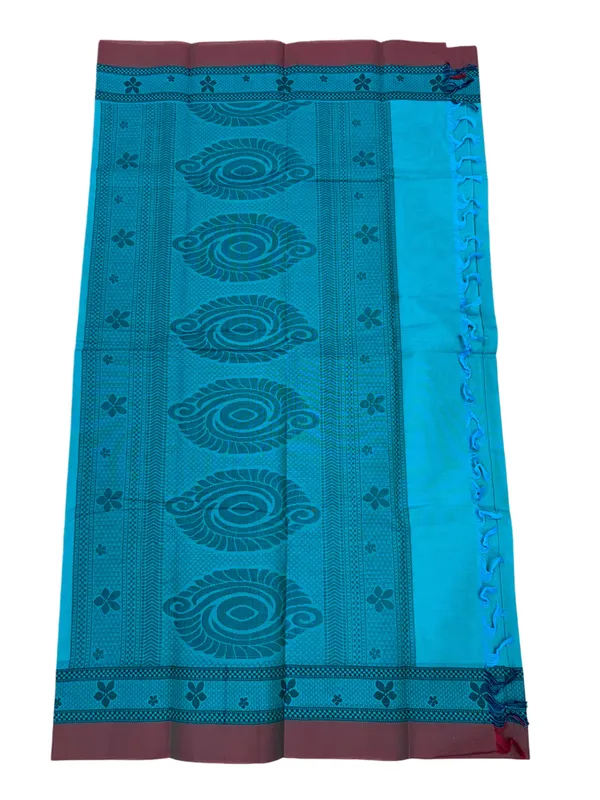 HANDLOOM_blue_pure_naraynpet_cotton_saree_100%_guaranteed
