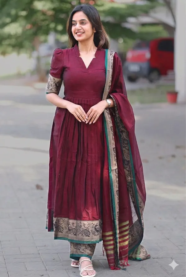 Naraynpet_dress_material_peocock_design