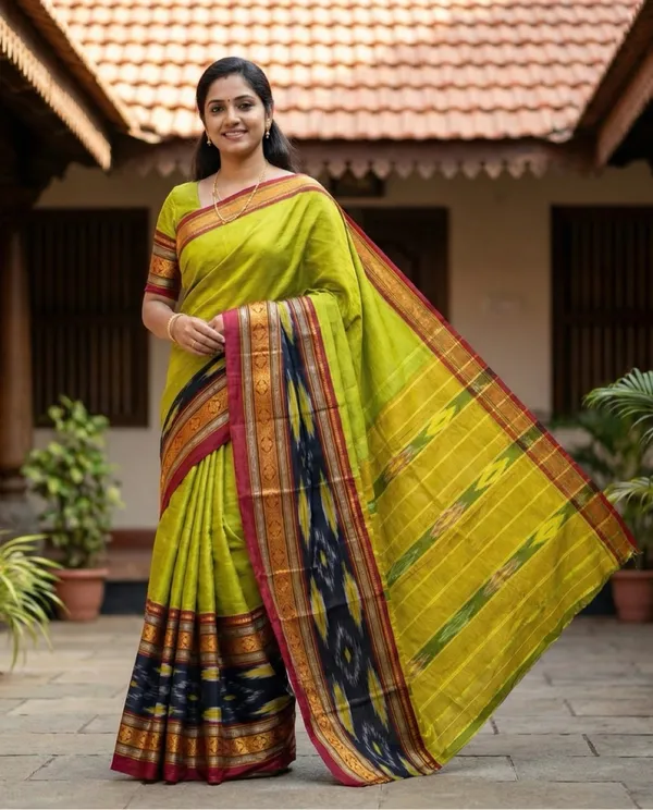 Kochampalli_mehendi_colour_pure_cotton_saree_6:20_m_with_running_blouse_pc