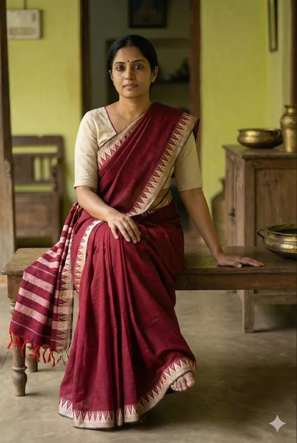Mini_temple_small_border__Narayanpet__Mercerised_cotton_100%