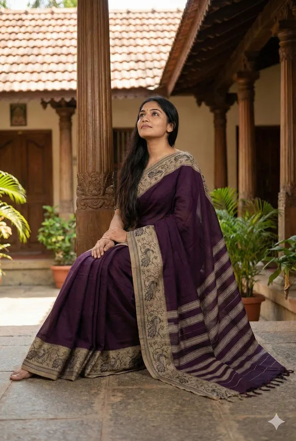 Multi_colour_peocock_Pure_Narayanpet__cotton__saree_100%