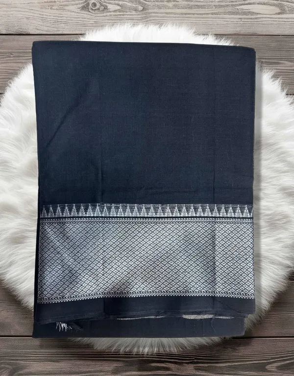 Black_Naraynpet_Silver_Border_Cotton_100%_Saree_For_Women